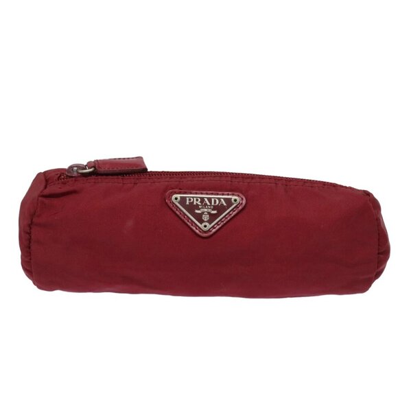 Prada Handbags - PRADA Pouch Nylon Red Auth